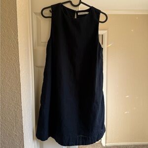 Abercrombie & Fitch High-Neck Linen-Blend Mini Dress Small